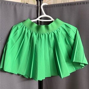 Garage Bright Green Pleated Circle Skirt